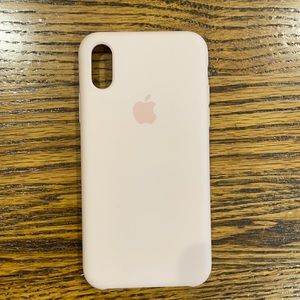 light pink apple silicone iphone X/Xs case